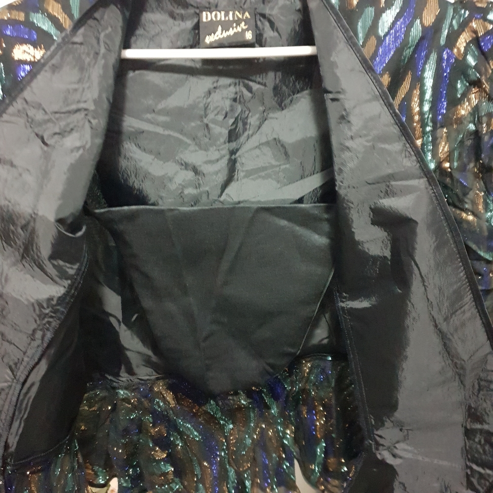 AUS16 Vintage Dolina Exclusive Blazer Metallic. Polyester Lurex. - Picture 4 of 16